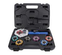 SIXRUN Idraulico AC Crimpatrice per Tubi, Attrezzo Manuale Portatile con 7 Matrici per Riparazioni Tubi AC Climatizzazione, Riparazioni Stradali e Interventi All'aperto