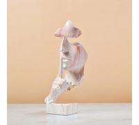 SIXRUN Il Silenzio è una Statuetta Dorata, Elegante e Indossabile, Resina per Casa, Camera da Letto, Biblioteca, Caffetteria (#6)