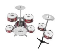 SIXRUN Interazione tra Bambini e Bambini Set di Giocattoli Jazz per , Simulazione Educativa Batteria Musicale per Imparare Musica e Ritmo, 7 Tamburi 27 Accessori