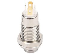 SIXRUN Interruttore a Pulsante da 8 Mm, Interruttore di Avvio Momentaneo in Acciaio Inossidabile 3V 1A con Luce, Filettatura M8 IP65, a Pulsante Normalmente Aperto per Avvio di Apparecchiature di