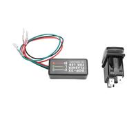 SIXRUN Interruttore degli Indicatori di Direzione Interruttore a Bilanciere ABS DC da 12 a 24 V LED Verde 3 Posizioni On Off On per ATV UTV RV Pick-up Trattore Barca Moto