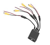 SIXRUN Interruttore Video per Auto a 4 Vie, Materiale ABS, Controller Telecamera Retrovisiva Panoramica a 360 Gradi, Vista Frontale e Laterale per la Sicurezza Universale del Veicolo