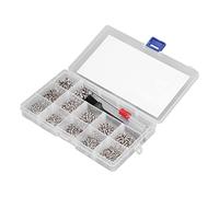 SIXRUN Kit Assortimento di Viti per Computer Resistente Acciaio Al Carbonio con Filettatura Uniforme per Appassionati di Fai da Te 600 Pezzi (SILVER)