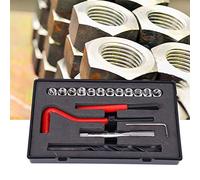 SIXRUN Kit di Guaina di Riparazione della Filo, Set di Rubinetto in Acciaio Inossidabile con Inserto Filettatura per M10x1.25, Riparazione Efficiente del Foro per Parti e Attrezzatura Automatica e