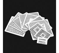 SIXRUN Kit di Stencil di Reincellatura BGA, Acciaio Inossidabile con 130 Pezzi per la Riparazione di Chip GPU Desktop per Laptop, Resistenza Ad Alta Temperatura, Segni Intuitivi