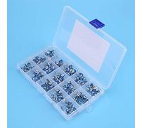 SIXRUN Kit Trimma Potenziometro 150 Pezzi, Resistori Variabili | Compatibile con montaggio su PCB, alta precisione, ideale per progetti fai da te, include 10 pezzi ciascuno da 15 valori