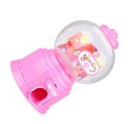SIXRUN Macchina per Caramelle di Plastica Portatile con Dispenser per Mini Gomme da Masticare per Bambini, Divertente Operazione di Torsione per Regalo per L'asilo (PINK)