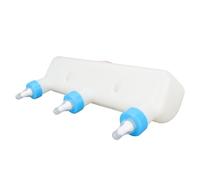 SIXRUN Mangiatoia per Agnello con 3 Capezzoli 3L Plastica Silicone Tettarella per Bestiame Strumento per l'alimentazione del Latte per Suinetti Cuccioli di Capra Vitelli