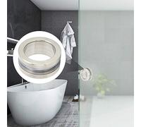 SIXRUN Maniglia per Porta Scorrevole con Pomello Cavo Incassato in Vetro, Pomelli da Bagno Robusti e Durevoli per ante in Vetro di Armadietti, in Acciaio Inossidabile, Finitura Cromata Spazzolata