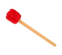 SIXRUN Martello per Batteria, Testa in Feltro Morbido, Comodo Battitore per Timpani per gli Amanti della Musica, 40 Cm, Faggio e Peluche, 1 Pezzo (rosso)