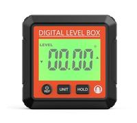 SIXRUN Mettrie di Angolo di Livello Digitale LCD con Base Magnetica per L'attacco Sicuro, lo Strumento per la Lavorazione del Legno e il Lavoro dei Metalli (rosso) (rosso)