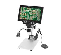 SIXRUN Microscopio Digitale B1200, Display HD da 12 MP, LCD da 7 Pollici, Ingrandimento 1-1200X per Pietre Preziose, Monete e Osservazione di Piante (Senza batteria)