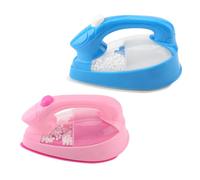 SIXRUN Mini Giocattolo in Ferro Elettrico in Plastica Non Tossica per Bambini Rosa, Finta di Giocare con Elettrodomestici per lo Sviluppo delle capacità Comunicative dei Bambini