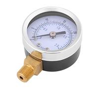 SIXRUN Mini Manometro a Quadrante, 0-30psi 0-2bar Doppia Scala Misurazione con Cassa in Metallo per Aria Acqua Olio Materiali Non Corrosivi