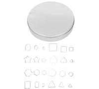 SIXRUN Mini Set Di Formine Per Biscotti, Formine Per Fondente In Metallo In Acciaio Inossidabile Per Snack Per Biscotti, Stampo A Forma Geometrica Da 24 Pezzi Per Torta, Facile Da Riporre Per La Di