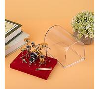 SIXRUN Modello di Set di Batteria in Miniatura Espositore Artigianale Squisito per L'arredamento della Scrivania di Casa e Ufficio, Ornamento di Strumenti Musicali per Regali di Amici (14 cm)
