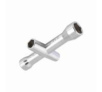 SIXRUN Modello Multifunzionale di Chiave a Croce per Viti e Dadi M2/M2.5/M3/M4, Strumento Accessorio RC in Metallo per Aereo e Auto RC, Lucido e Resistente, 1,9" X 0,9", 13 G