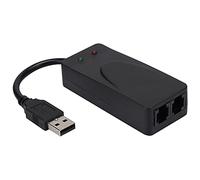 SIXRUN Modem Fax USB 2.0 a Doppia Porta da 56K per Plug and Play Composizione Automatica Perfetto per la Configurazione 'ufficio Domestico