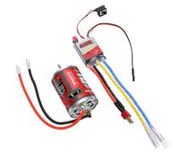 SIXRUN Motore Brushed RC con ESC Combo, Albero a D, Protezione Perdita | I cuscinetti sigillati riducono l\'attrito, gli avvolgimenti in rame supportano il funzionamento regolare del rotore, per