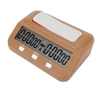 SIXRUN Orologio da Scacchi Digitale Multifunzionale per Scacchi Cinesi Weiqi, Funzione di Allarme per Partita a , Materiale ABS Premium (Abbronzatura)