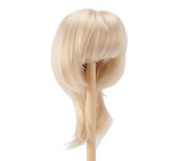 SIXRUN Parrucca per Bambola Realistica, in Morbida Seta, per Capelli Sintetici da 1/4 di Bambola, Circonferenza di 18,5-21 Cm, Bella Ed Elegante, per gli Appassionati di Bambole (Oro Latte)