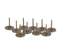 SIXRUN Perno Decorativo in Ferro Bronzo Ciano a Testa Piatta per Tappezzeria Preciso per Mobili, 100 Pezzi di Materiale Artistico (Diametro 16MM*lunghezza totale 20MM)