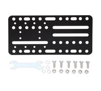 SIXRUN Piatta per Montaggio a Mano USB, Piastra di Supporto per Scrivania in Acciaio Inossidabile Universale per G27 G25 G29 920 923 Mani a Mano USB, Posizione Multi Foro Regolabile