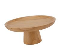 SIXRUN Piatto di Frutta in Legno Massiccio in Legno Massiccio, Semplice Vassoio per Torta Rotonda per Frutta Secca, Frutta e Torte, Ciotola di Frutta Alta Alta, Esalta il Gusto della (SILVER)