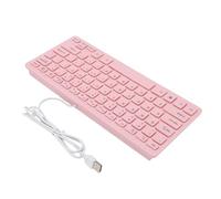 SIXRUN Piccola Tastiera Cablata Silenziosa con Design USB Rosato a 78 Tasti per Giochi e attività Quotidiane (Versione inglese)