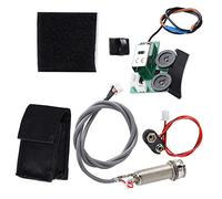 SIXRUN Pickup per Chitarra, Preamplificatore con Equalizzatore per VT1 e Sensore Sotto Ponte, for Esibizioni e Registrazione | Pre-cablato Plug and Play, Alimentato da Batteria 9V, Metallo/plastica, Indicatore Batteria Scarica, Accessorio Fai-da-te