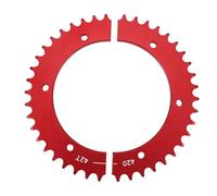 SIXRUN Pignone Universale Diviso, Pignone per Catena in Lega di Alluminio 420 da 42 Denti con Design Preciso dei Denti per Mini Bici Predator Go Kart