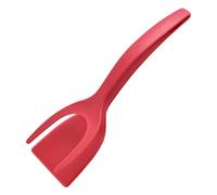 SIXRUN Pinza a Spatola Innovativa 2 in 1 Presa Versatile e per Girare la Bistecca, Strumento da Domestico per L'uso Quotidiano (rosso)
