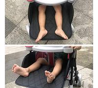 SIXRUN Poggiapiedi per Passeggino Accessorio Universale per Passeggino Supporto per Piede Regolabile in Tessuto Oxford 35x30x4 Cm per un Comfort Prolungato Vestibilità (BLACK)