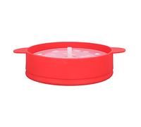 SIXRUN Popcorn per Microonde, Ciotola per Popcorn in Silicone con Coperchio e Manici, Pieghevole 10,2 X 5,5 Pollici, da 40 °F a 446 °F, Macchina per Riutilizzabile per la di Casa (rosso)