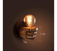 SIXRUN Portalampada Decorativo per Lampada da Parete a Forma di Pugno, Splendidamente Realizzato Senza Lampadina per Bar Ristorante Caffetteria, Ferro in Resina 3,5 Once (Mano sinistra)