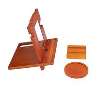 SIXRUN Portapenne in bambù da Scrivania con Supporto per Telefono Legno, Porta Orologi Occhiali per Soggiorno Studio Ufficio