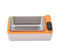 SIXRUN Portapranzo Elettrico Scaldapranzo Portatile in Acciaio Inossidabile 304 Capacità 1 Litro per Studenti Impiegati (Bianco Arancio)