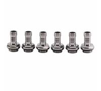 SIXRUN Raccordo a Innesto per Raffreddamento Ad Acqua per PC, Connettore in Acciaio Inossidabile per Tubo da 7,5 Mm con Guarnizione in Silicone Nascosta e Cromatura (9 mm)