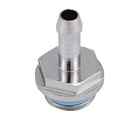 SIXRUN Raccordo a Innesto per Raffreddamento Ad Acqua per PC, Connettore in Acciaio Inossidabile per Tubo da 7,5 Mm con Guarnizione in Silicone Nascosta e Cromatura (11 mm)