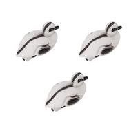 SIXRUN Realistico Ornamento per Stagno per Pesci con Anatra in Plastica, 3 Pezzi di Anatroccolo Giallo Galleggiante per Piscina, Anatre di Squisita Fattura per Aree del Parco (C)