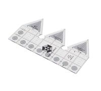 SIXRUN Righello in Acrilico a Doppia Striscia Trasparente per Tagliare Triangoli e Disegni Quilting per e Hobbisti - 1 unità (60 gradi #06)
