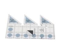 SIXRUN Righello in Acrilico a Doppia Striscia Trasparente per Tagliare Triangoli e Disegni Quilting per e Hobbisti - 1 unità (45 gradi #02)