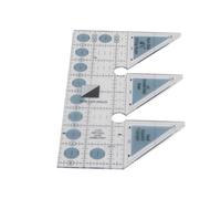 SIXRUN Righello in Acrilico a Doppia Striscia Trasparente per Tagliare Triangoli e Disegni Quilting per e Hobbisti - 1 unità (45 gradi #03)