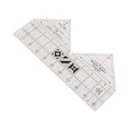 SIXRUN Righello in Acrilico a Doppia Striscia Trasparente per Tagliare Triangoli e Disegni Quilting per e Hobbisti - 1 unità (90 gradi #10)