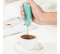 SIXRUN Sbattitore Elettrico Senza Fili Sbattitore per Uova Domestico Piccolo e Compatto Alimentato a Batteria per Hotel Domestici, Metallo Plastico 8,0 X 1,4 Pollici per caffè (BLUE)