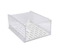 SIXRUN Scatola di Stoccaggio Dell'armadio, Bidone di Stoccaggio del Cassetto Organizzatore Trasparente per L'organizzatore per il Guardaroba Cucina per Arma da Letto con Slot