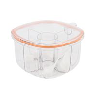 SIXRUN Scatola per Condimenti Contenitore in Plastica Trasparente con Grande capacità per L'organizzazione della Cucina, Design del Coperchio Facile da Usare per gli Appassionati di Cucina, Estetica