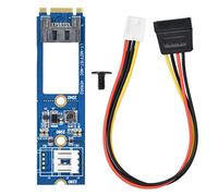 SIXRUN Scheda Adattatore M.2 NGFF a, Convertitore da M.2 a con Cavo di Alimentazione a 4 Pin per Dispositivi III, PCIe M.2 2242 2260 2280
