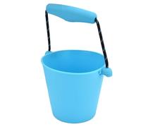 SIXRUN Secchio per Sabbia Pieghevole da 1,5 Litri, Secchio da Spiaggia | Diametro 14,5 Cm, Bordo Arrotondato per la Sicurezza, Giocattolo da Spiaggia per Bambini Durevole, per Riporre Acqua o Sabbia