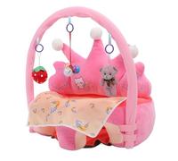 SIXRUN Sedile di Supporto per Bambini, Morbido a Forma di Seduta per la Postura, un Comodo Apprendimento per Sedere Sedia, Sedile Lussuosa con Giocattoli di attività Bavaglio (Roseo)